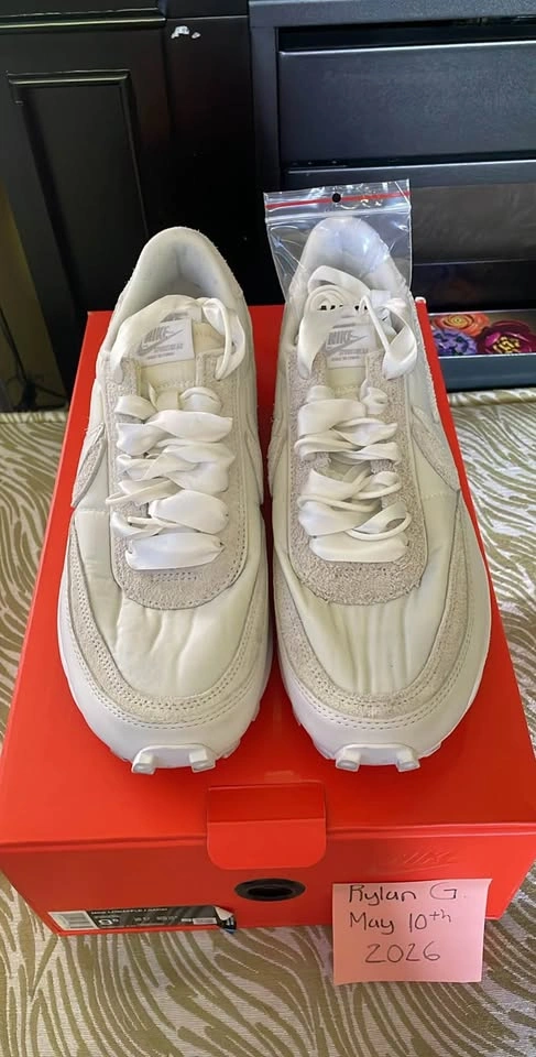 Mens Nike Sacai LD Waffle White Nylon Shoes (US 9.5, EURO 43) - photo 3