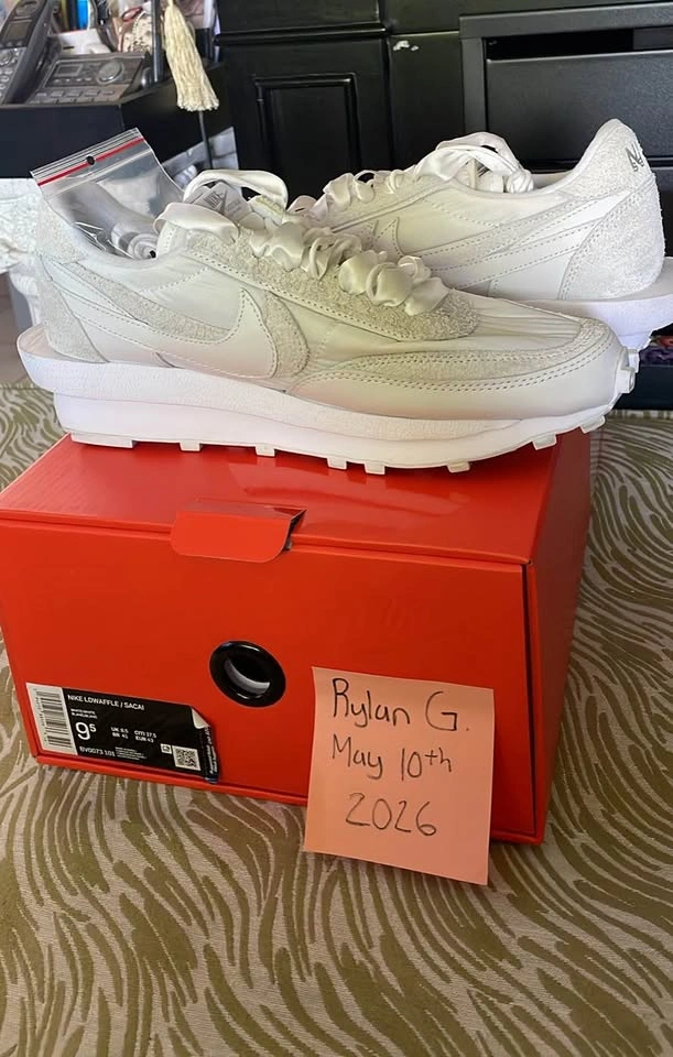 Mens Nike Sacai LD Waffle White Nylon Shoes (US 9.5, EURO 43) - photo 4