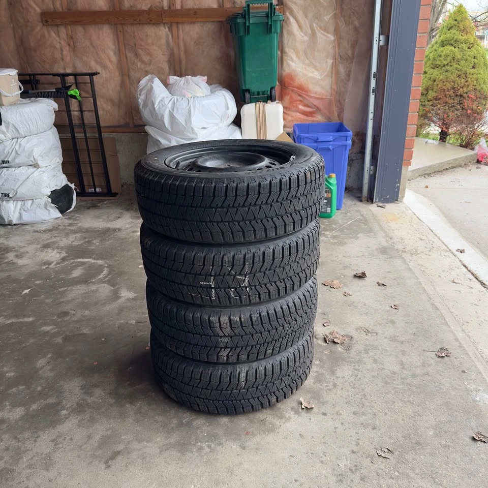 Bridgestone Blizzak WS90 Winter Tires on Rims - 205/60R16 4x114. - photo 2
