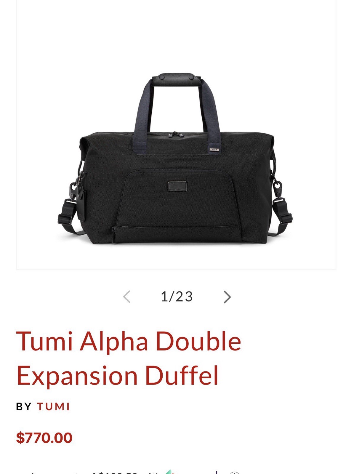 Tumi Alpha 3 Double Expansion Satchel