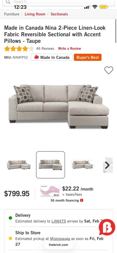 3 Seater Sofa with Chaise - PICK UP ONLY - photo 4
