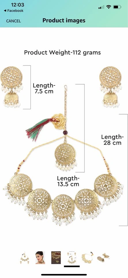 Beautiful 😍 kundan pearl set with tikka - photo 4