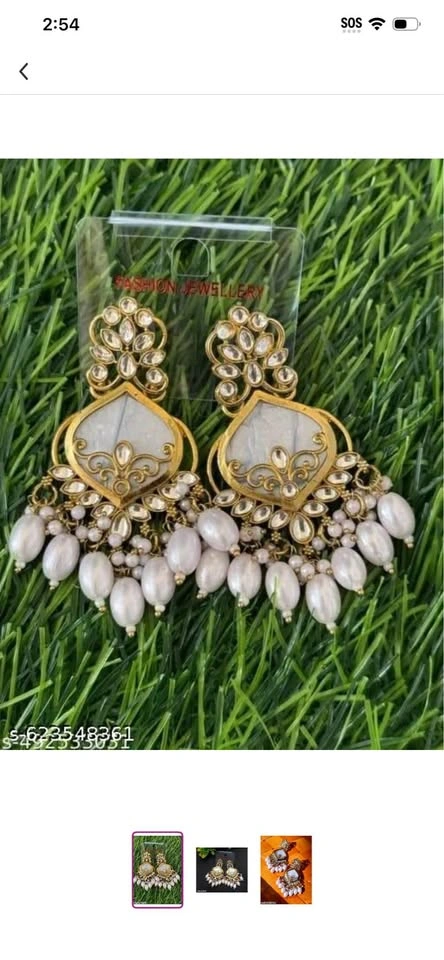 Beautiful 😍 kundan earrings new - photo 2