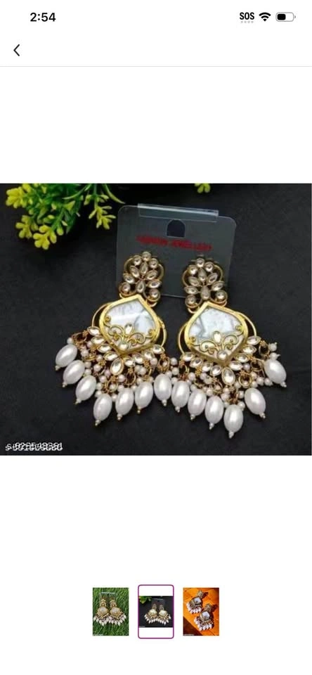 Beautiful 😍 kundan earrings new - photo 3