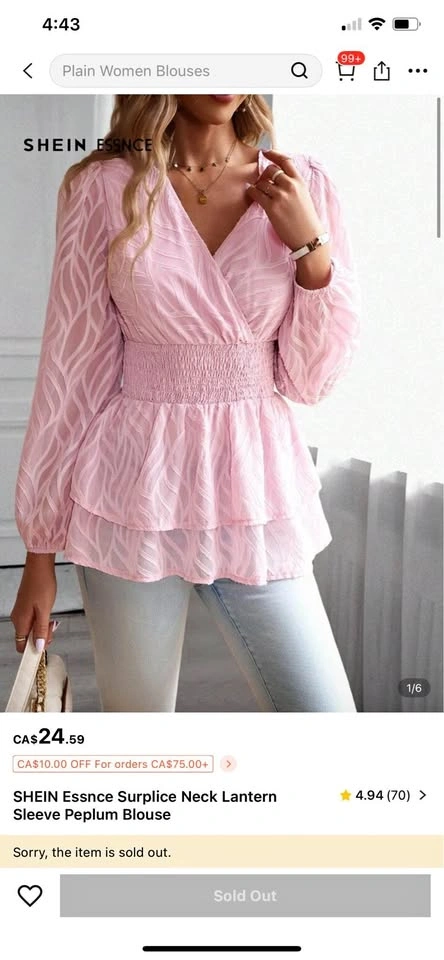 Beautiful 😍 SHEIN top new size S