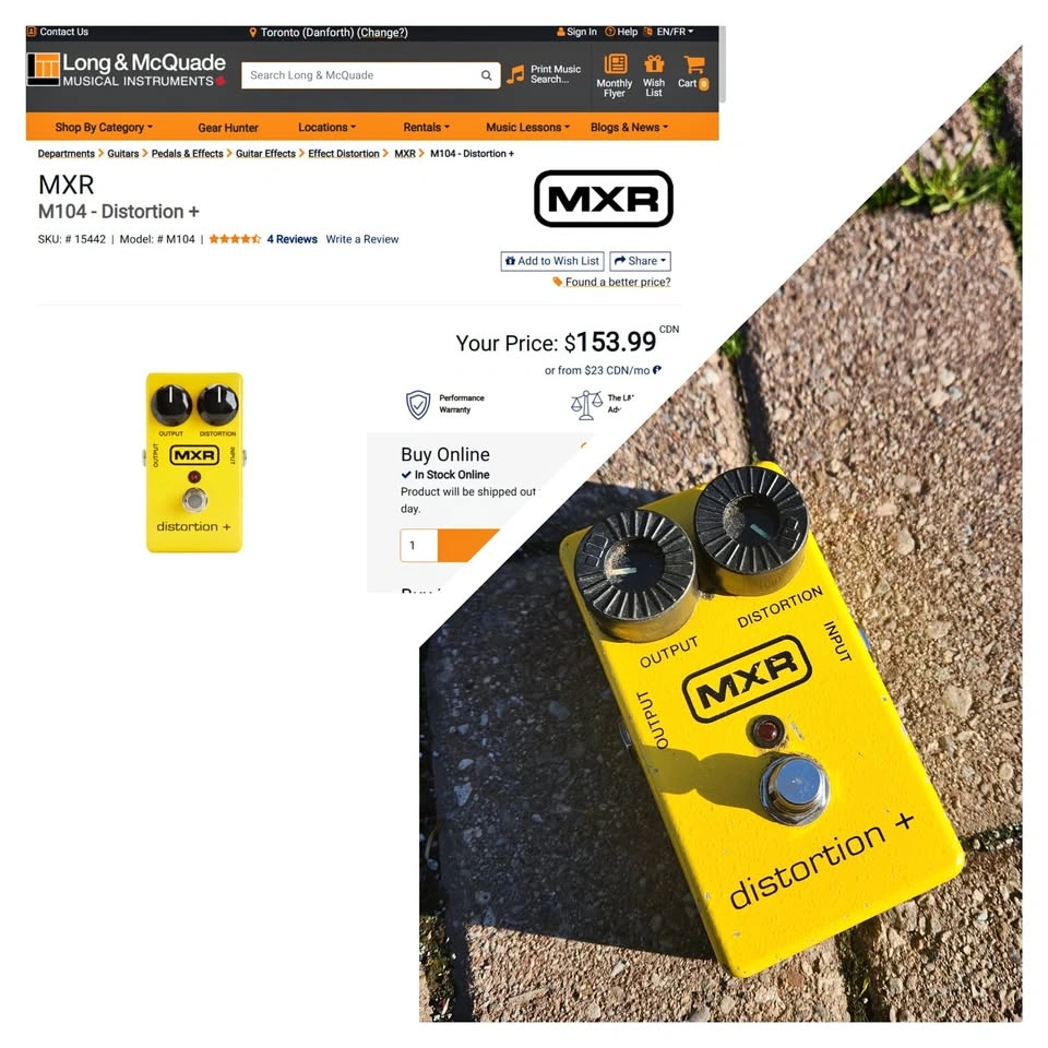 $100 MXR M104 Distortion+ Guitar Pedal