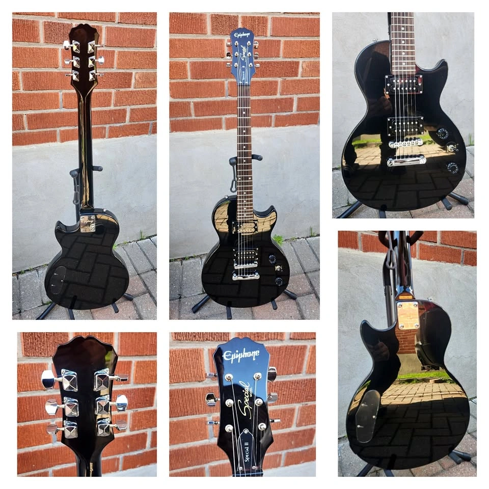 $250 Epiphone Les Paul Special-II E1 Electric Guitar – Ebony