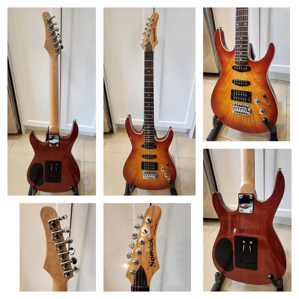 $250 Samick LK35 HSS Electric SuperStrat Guitar - Cherry Burst