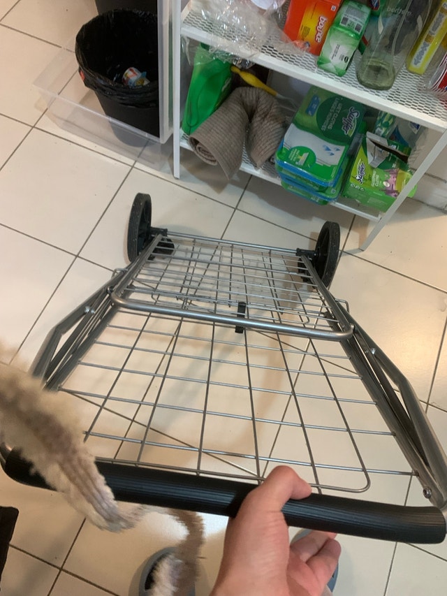 Folding Shopping Cart with Rolling Swivel Wheels, Grocery cart - photo 2