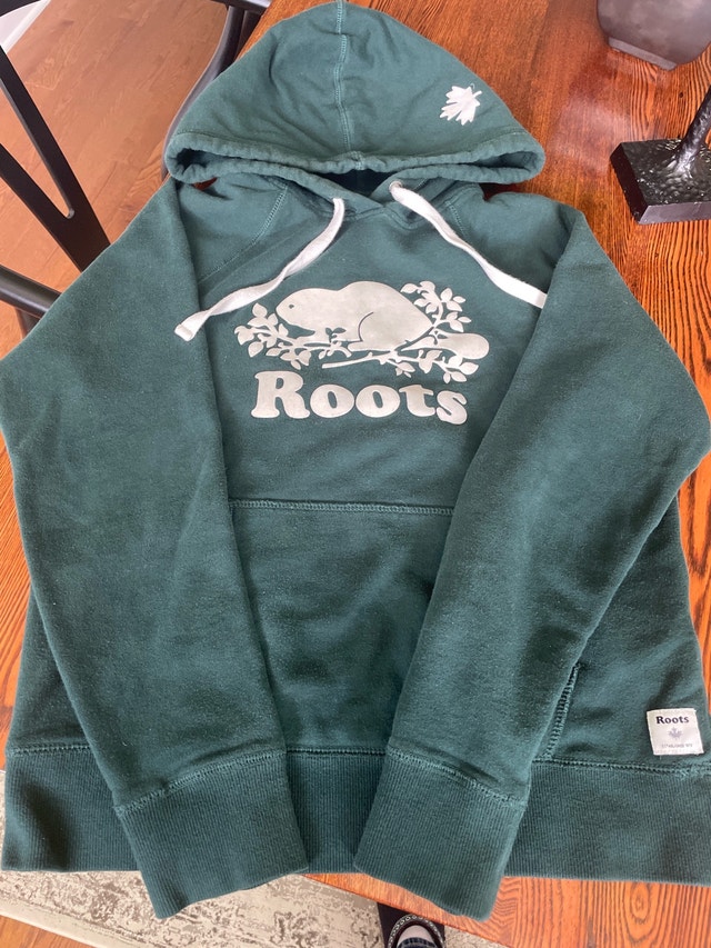 Roots Medium Green Hoodie