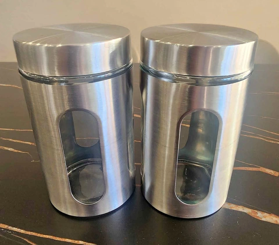 Stainless Steel Kitchen Canisters – Set of 2