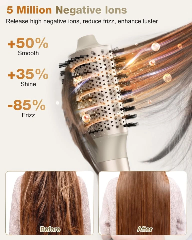 7MAGIC Hair Dryer Brush & 6 in 1 Hair Styler, Silver - photo 2