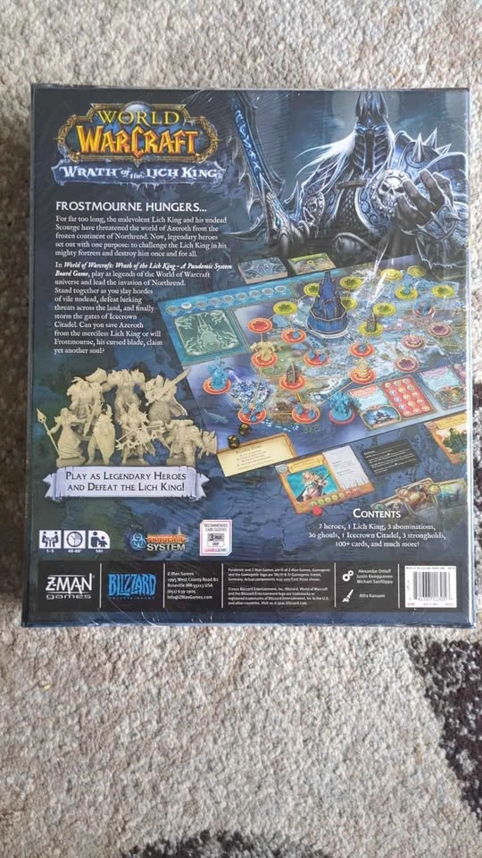 Sealed World of Warcraft Wrath Lich King Board Game Pandemic Sys - photo 2