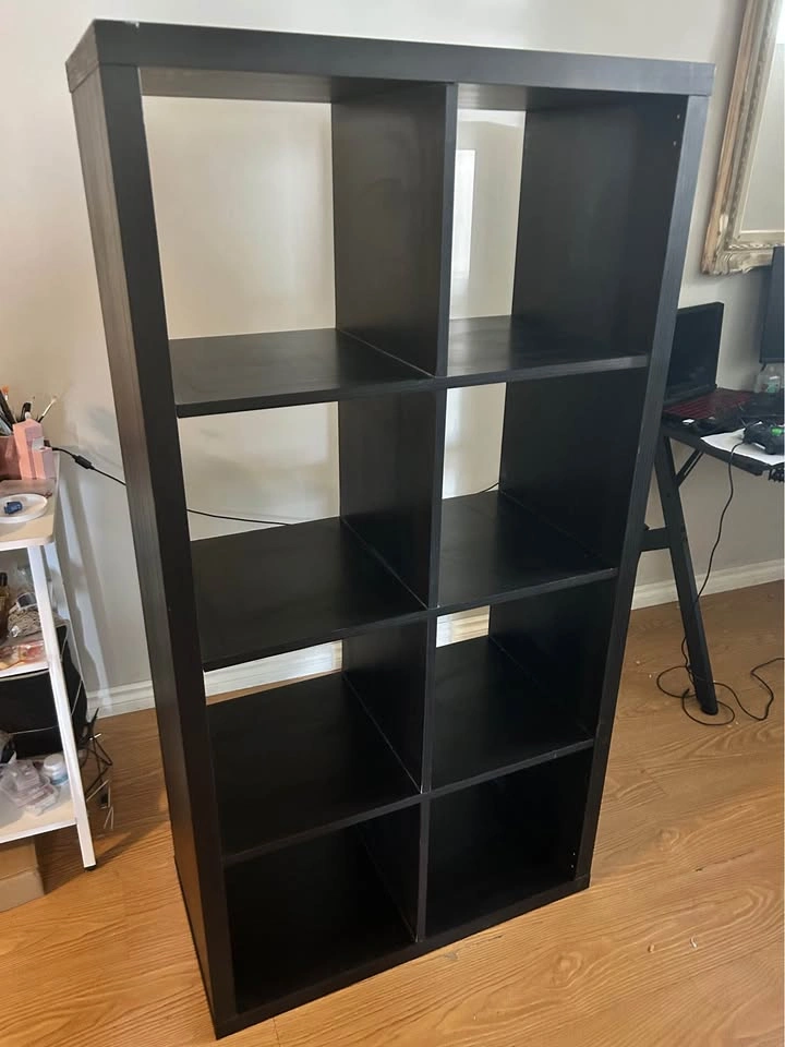Dark 8-Cube Bookshelf Storage Unit - photo 2