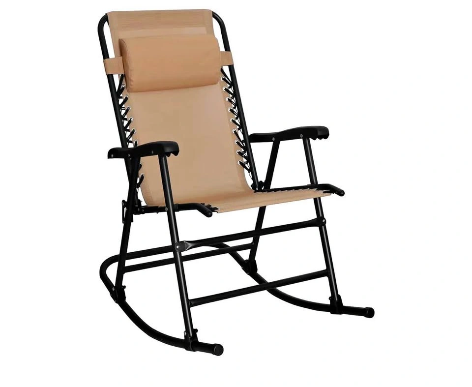 NEW RED Foldable Rocking Lawn Chair with Canopy