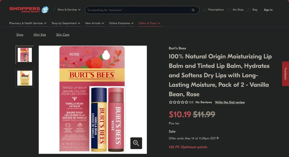 Burt's Bees Lip Balm Pack of 2 - Vanilla Bean, Rose - photo 2