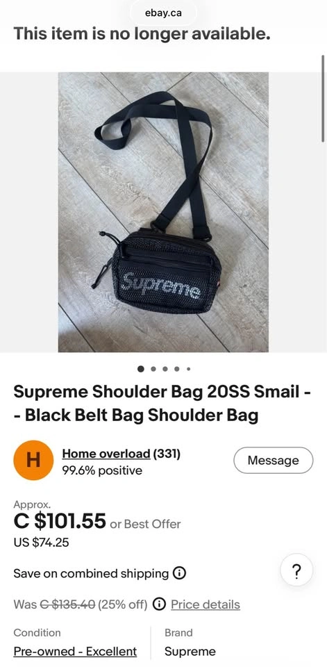 Supreme SS20 Cordura Mesh Shoulder Bag (Black) - photo 2