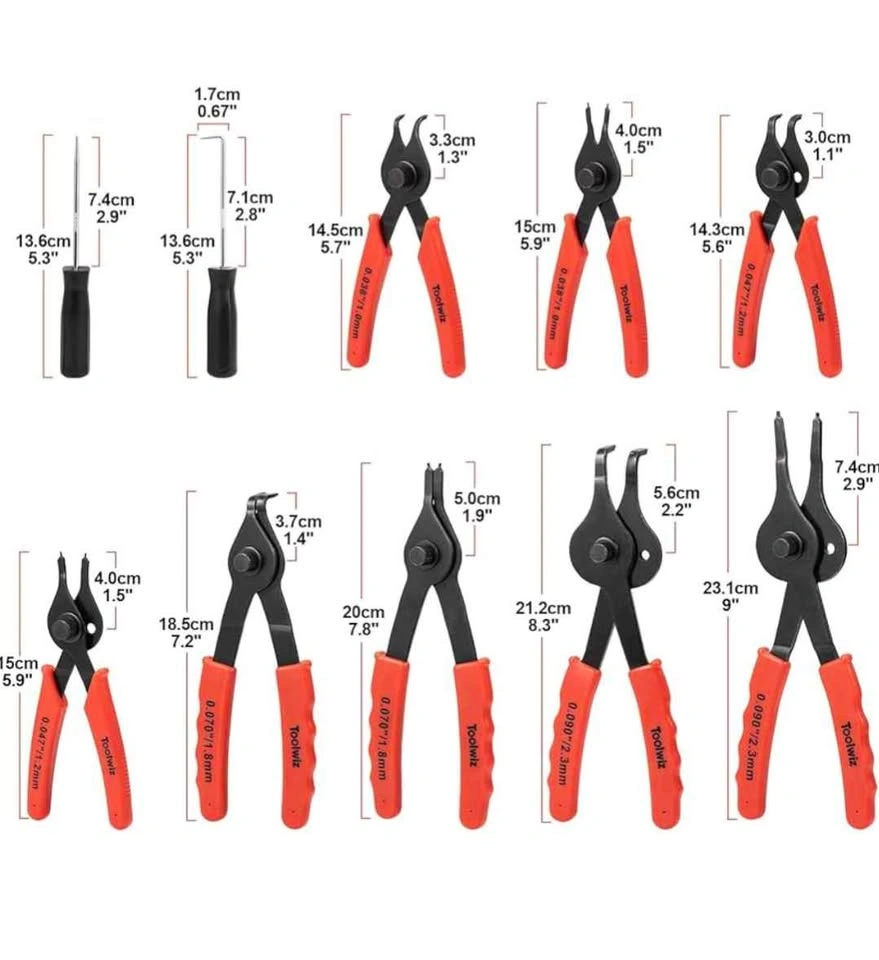 Snap Ring Pliers Set (10 piece) with case - photo 2