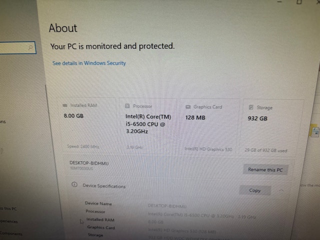 Lenovo M710s Desktop i5 6500 8GB RAM 1TB HDD - photo 3