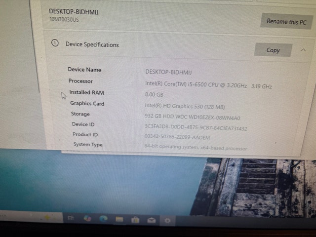 Lenovo M710s Desktop i5 6500 8GB RAM 1TB HDD - photo 4