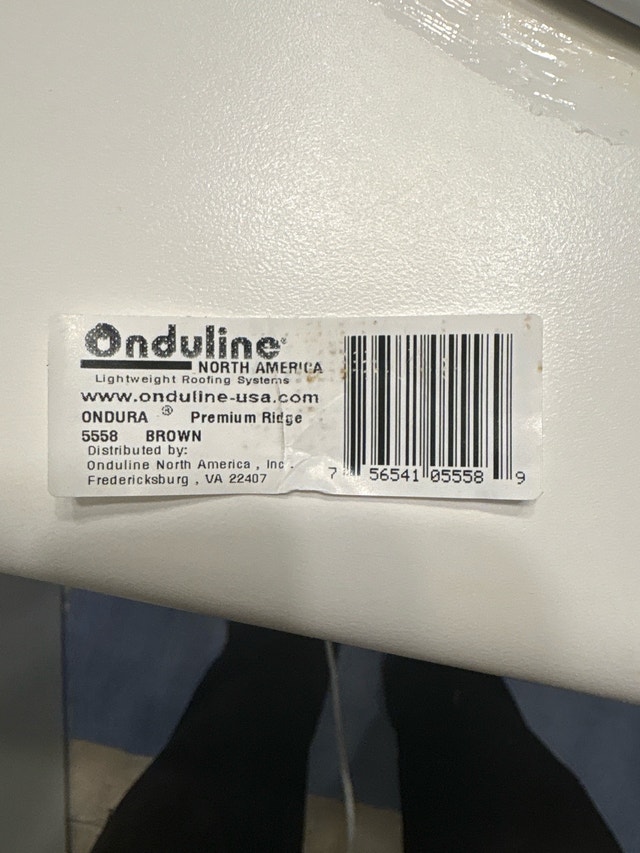7 27" Onduline Premium Ridge Roofing Cutoffs - Brown