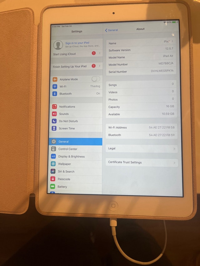 iPad Air 1st Gen 16GB w/ New Case