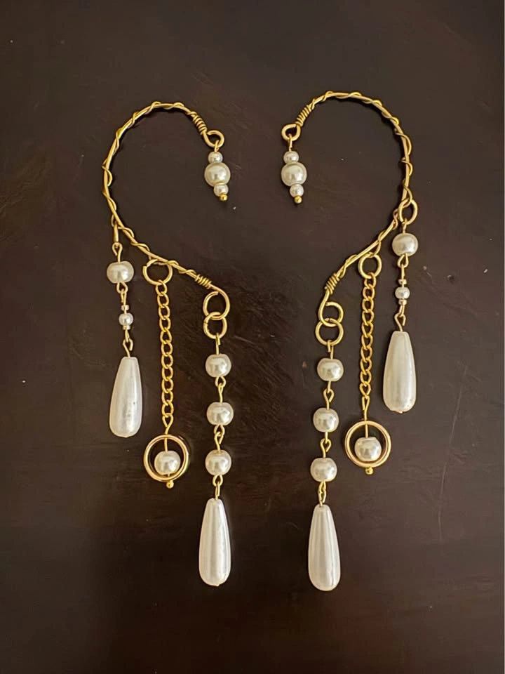 Gold Pearl Ear Cuffs - photo 2