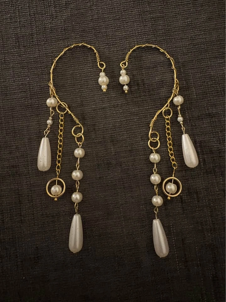 Gold Pearl Ear Cuffs - photo 3