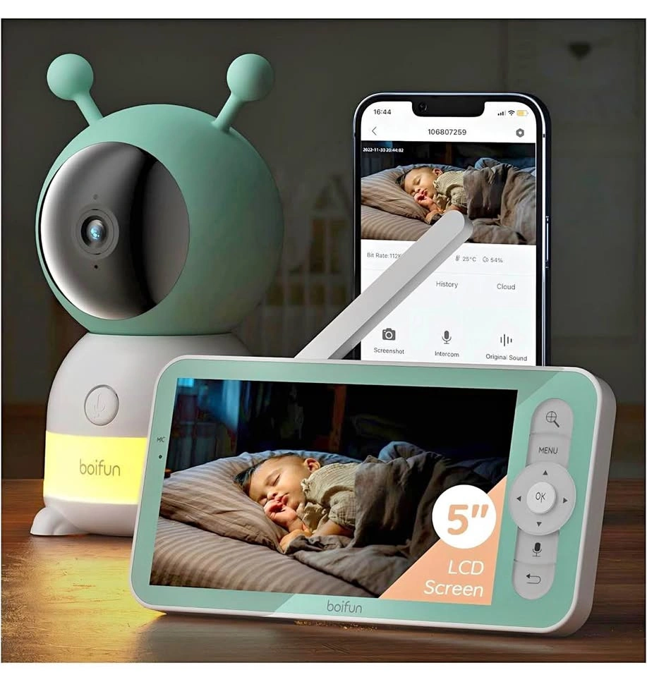 Boifun Smart Baby Monitor - 2K HD, 2-Way Audio, App Control