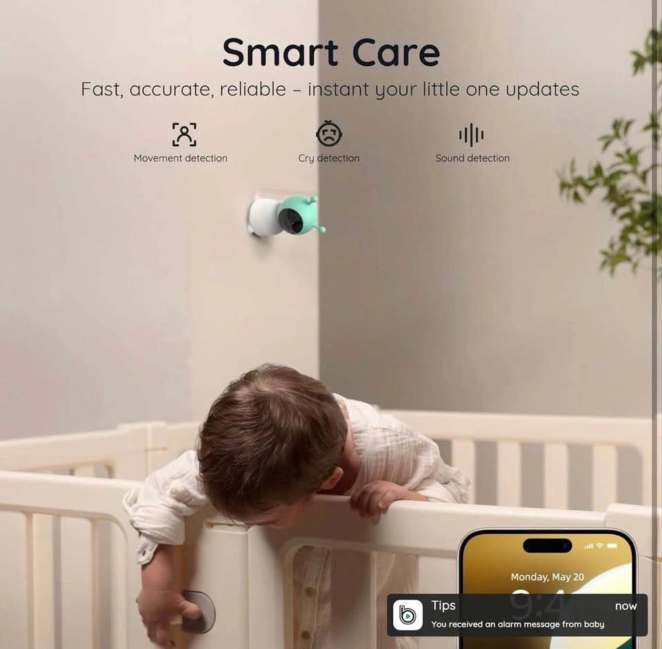 Boifun Smart Baby Monitor - 2K HD, 2-Way Audio, App Control - photo 3