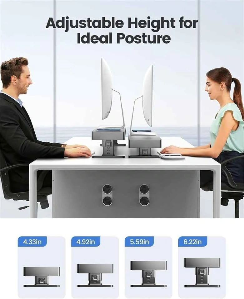 Meantanty Dual Monitor Stand with 4 Heights - photo 4