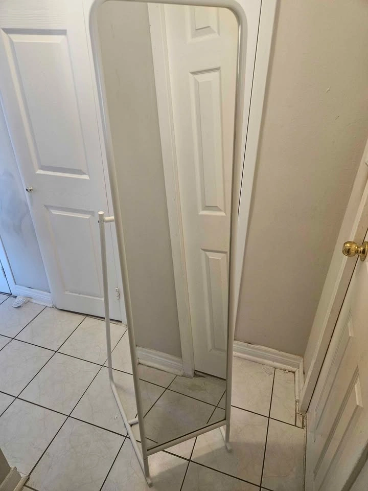 Ikea White Standing Floor Mirror - photo 2