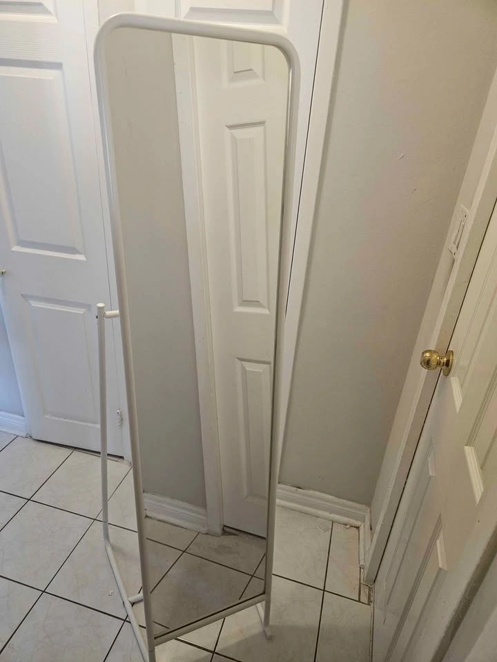 Ikea White Standing Floor Mirror - photo 3