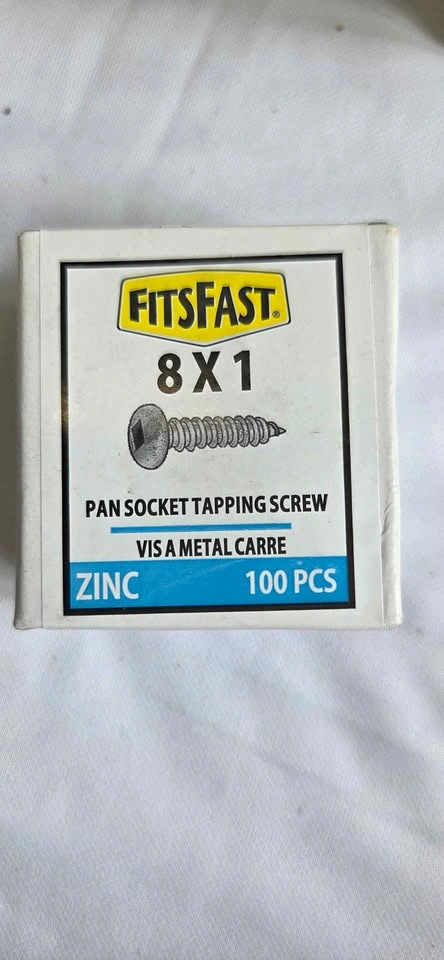 FitsFast 8 x 1 Pan Socket Tapping Screws Zinc - photo 2