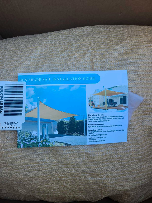Sun sail shade 6x10 new
