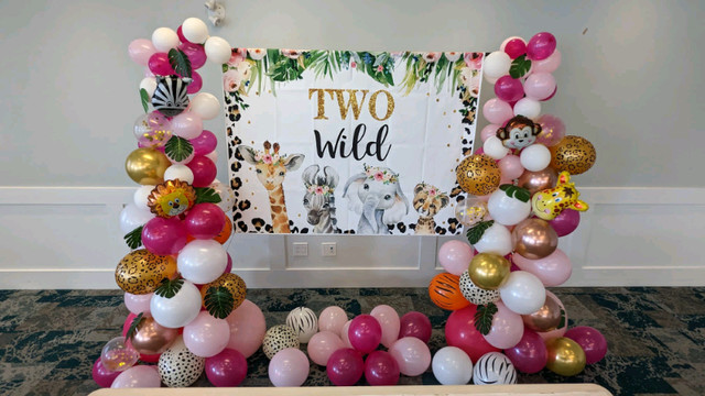 Two wild Safari theme banner backdrop