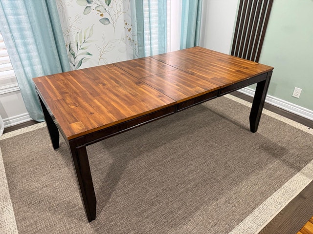 Wood Dining Table with 8 Chairs - photo 2