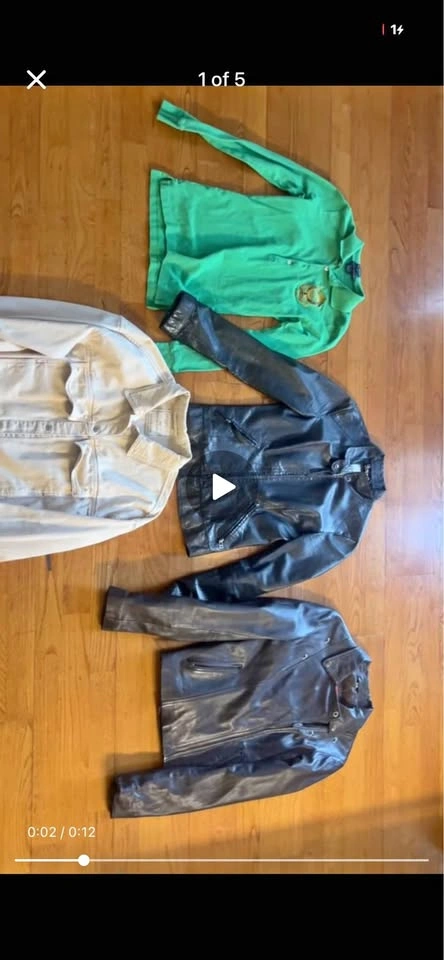 Leather Jackets, Denim Jacket, and Polo Shirt Bundle