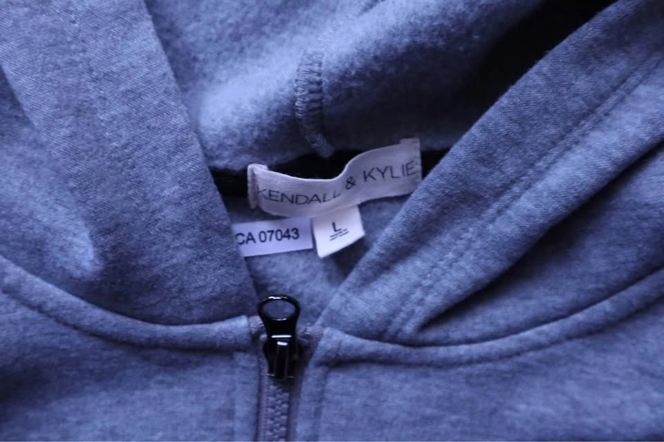 Kendall & Kylie Grey Full Zip Hoodie Size L - photo 4