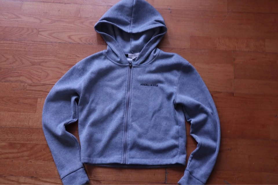 Kendall & Kylie Grey Full Zip Hoodie Size L - photo 5