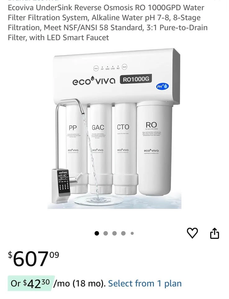 Ecoviva UnderSink RO Water Filter System - photo 2