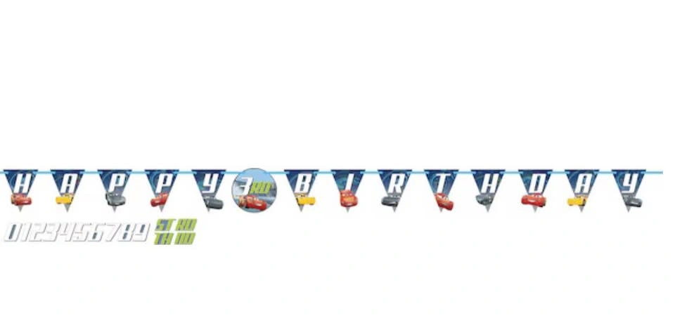 Disney Cars "Happy Birthday" DIY Garland Banner