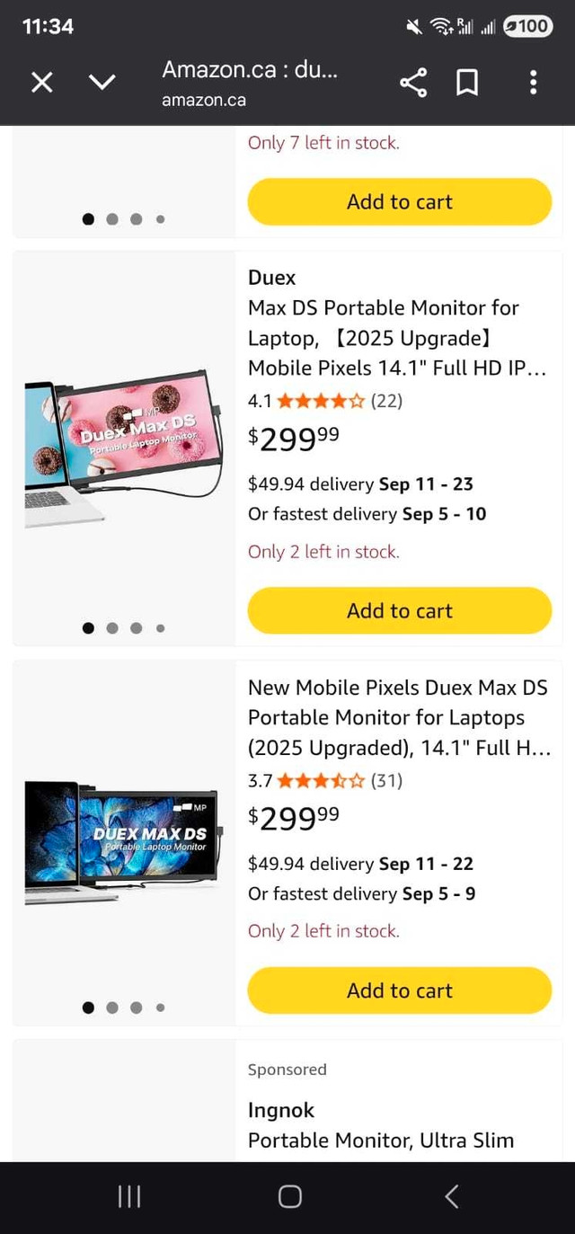 Mobile Pixels Duex Max DS 14.1" Portable Monitor - photo 2