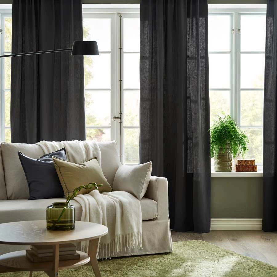 IKEA Gintsmott Curtains - Dark Grey ($15 per pair) - photo 3