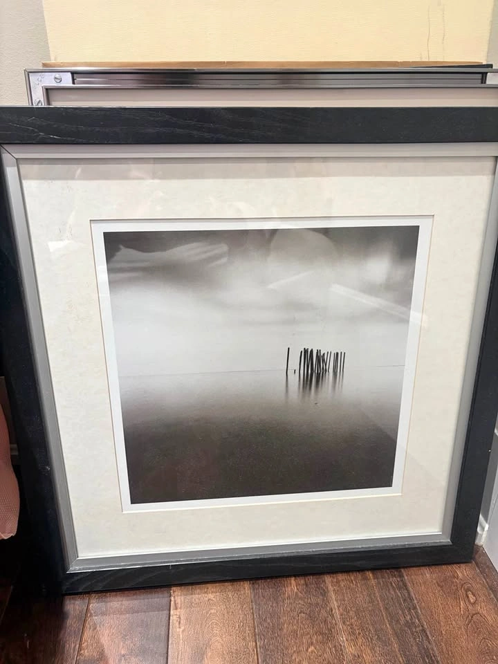 Framed Glass Artwork Photo Print Calming Water