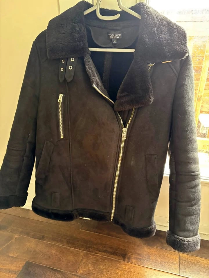 Women’s Faux Suede Jacket TOP SHOP