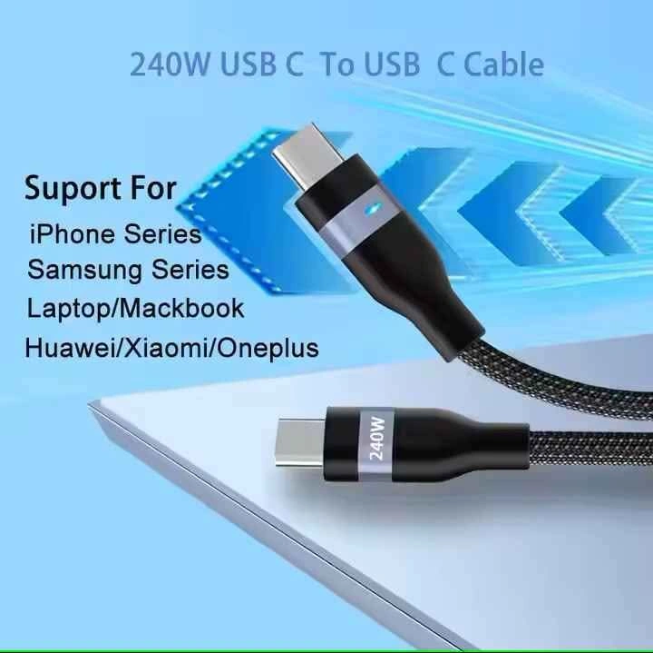 USB C to USB C Cable, 240W/65W Fast Charging Cord (2m) - photo 4