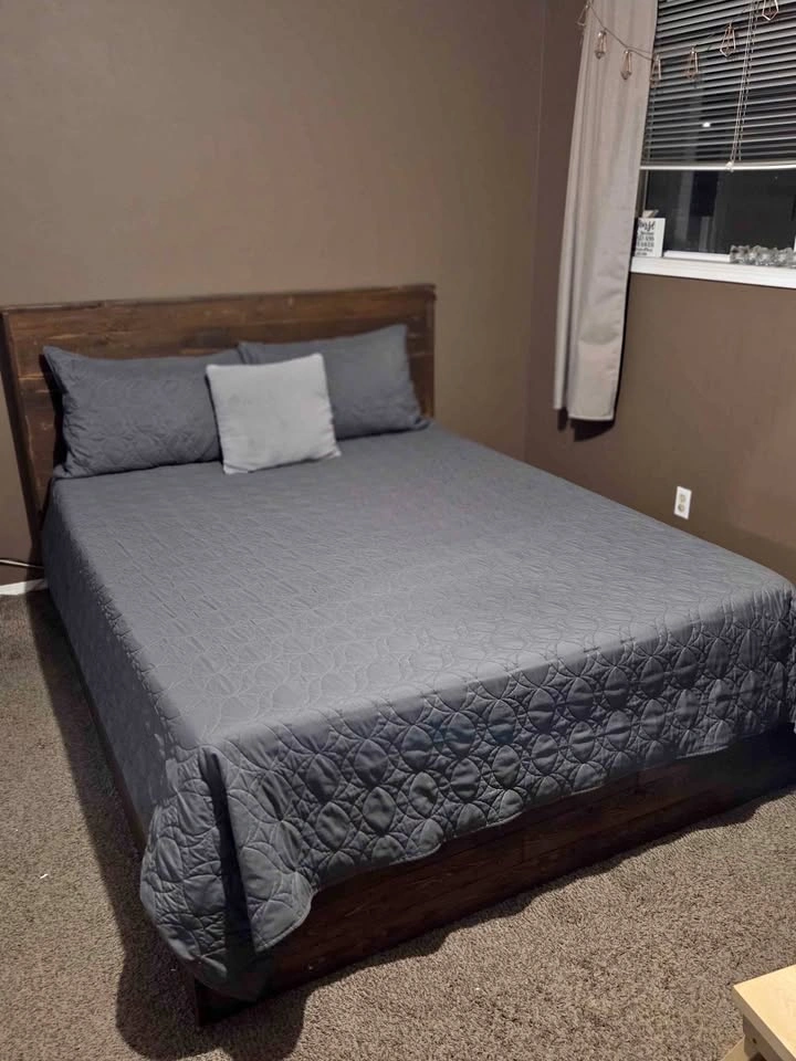 Queen SOLID Bedframe - Wooden, Handcrafted