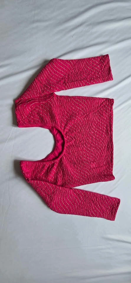 Saree Blouses in Black, Red, and Pink - photo 3