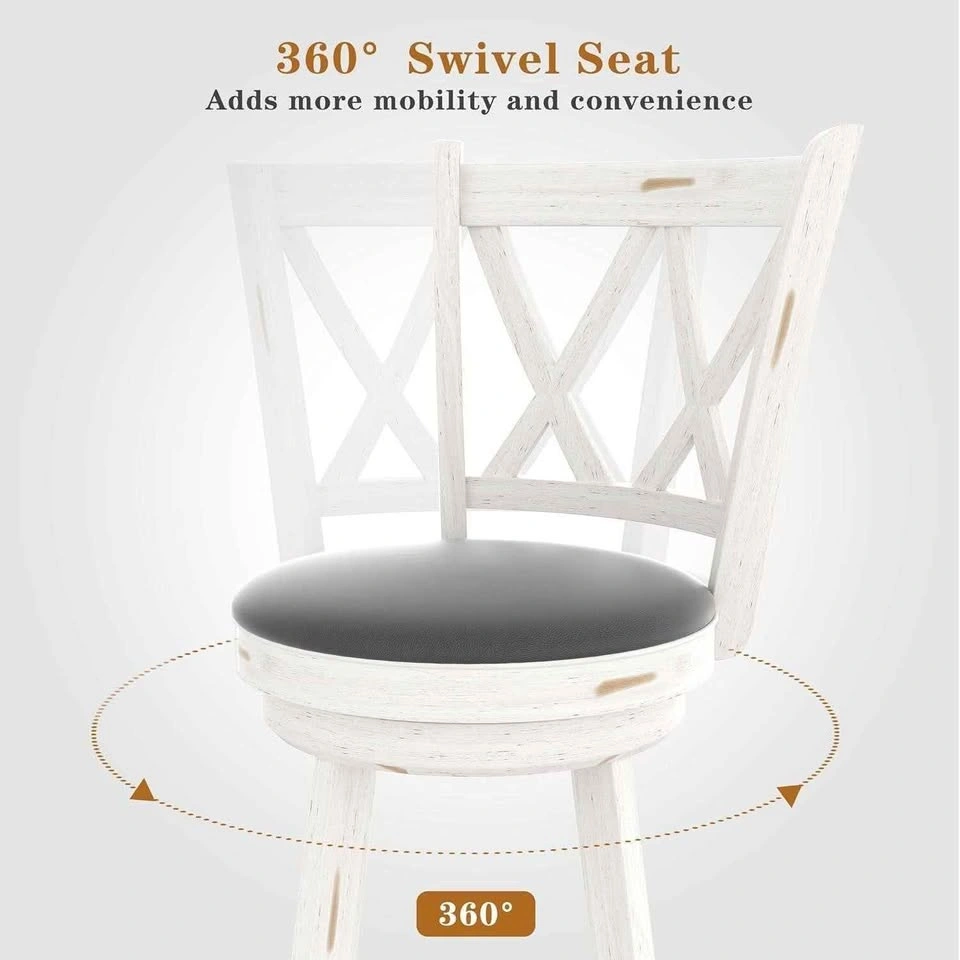 Counter Height Swivel Bar Stools (Set of 2) - photo 3